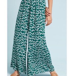 Anthropologie Maeve Butterfly Wide Leg Pants